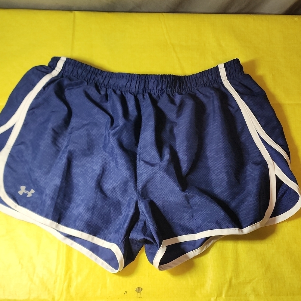 Under Armour Women's Navy and White Athletic Shorts